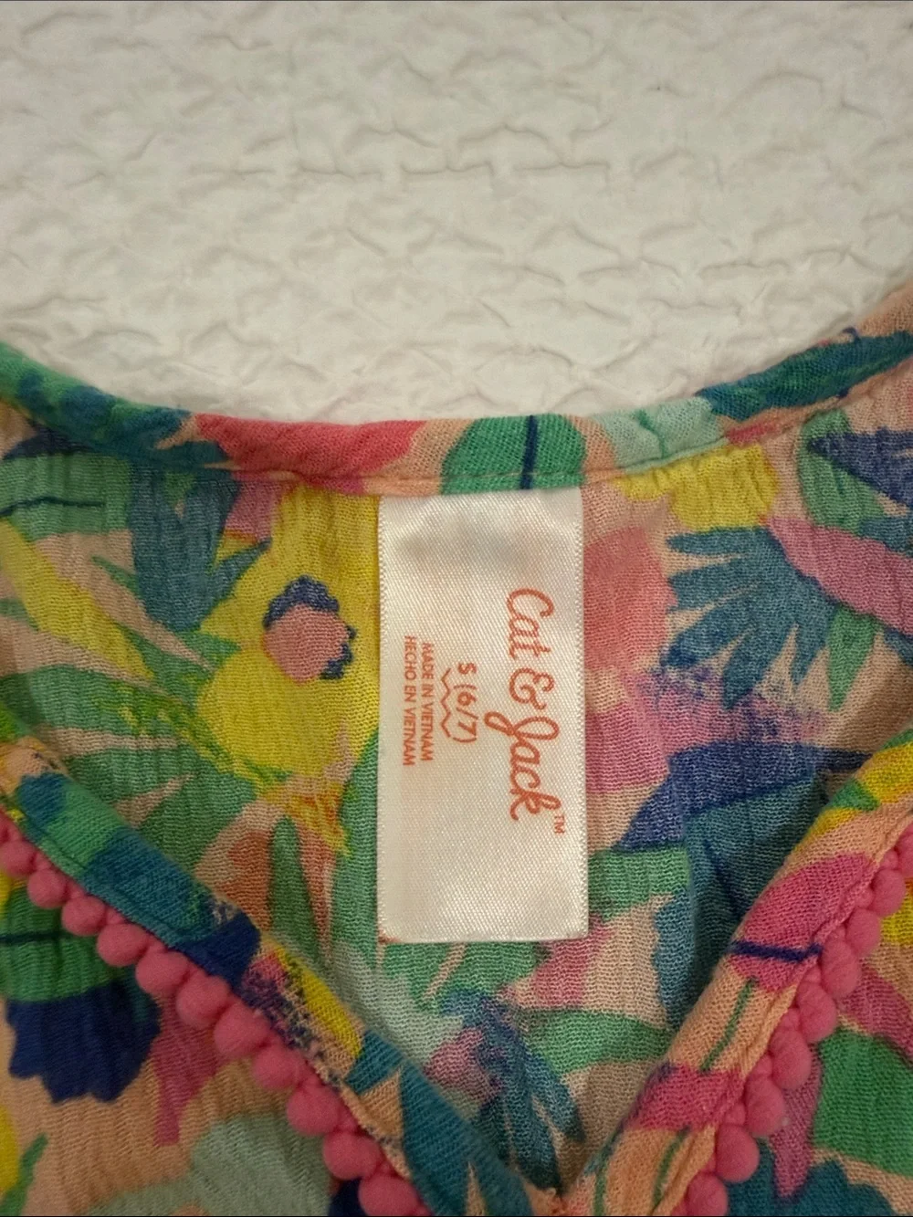 Cat & Jack Purple Floral Terry Tank and Multicolor Tropical Print Tank Set